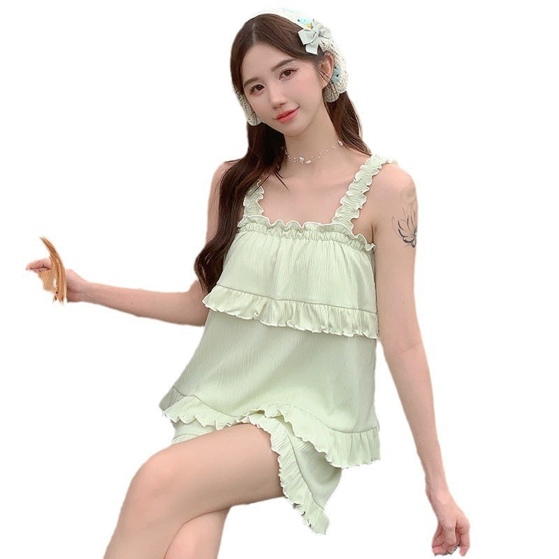 Summer Girls’ Sweet Bow Pajama Set