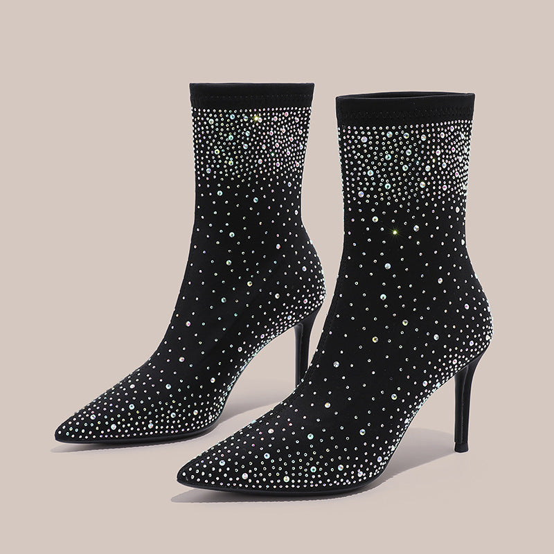 Women’s Starry Sky Diamond Stiletto Boots