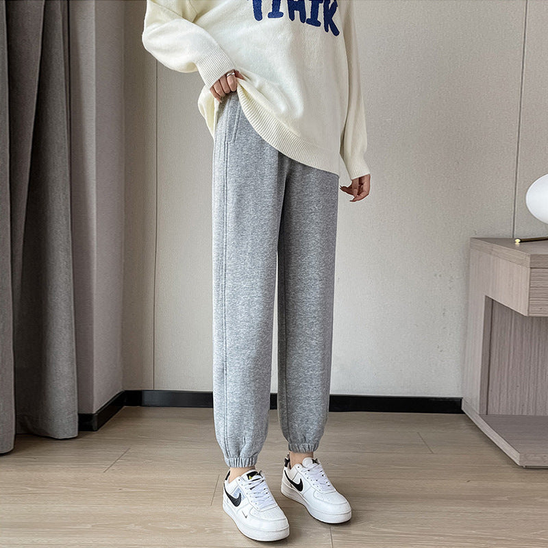 Women’s Velvet Sweatpants 2025 Loose Thickened Casual Pants