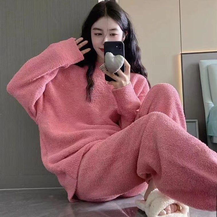 Women’s Korean Fleece Pajama Set