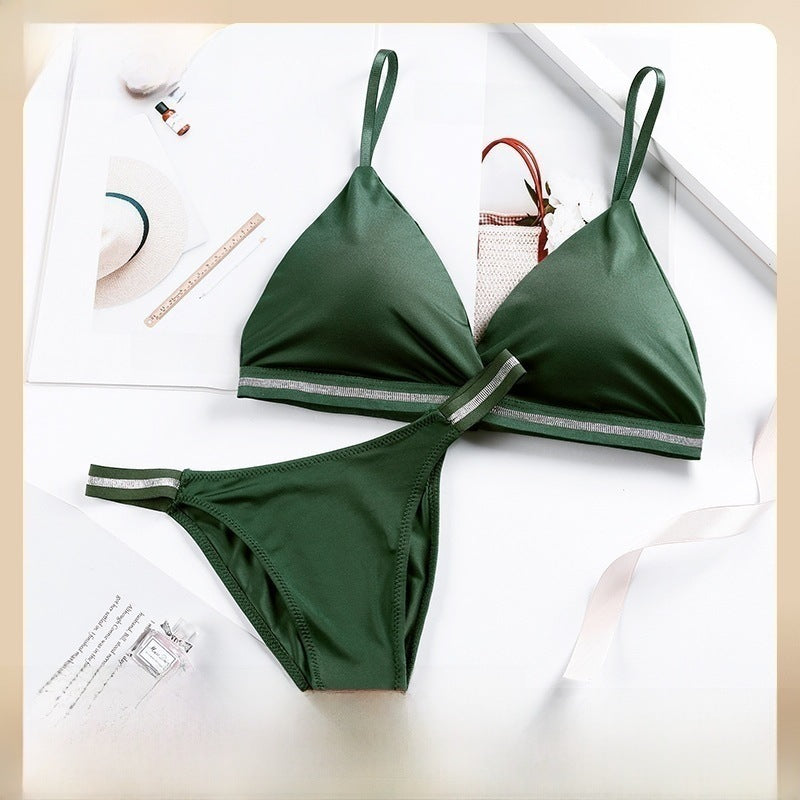 Ice Silk Lingerie Set – Backless Bra & Bikini Panty