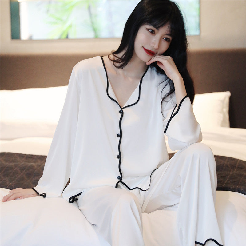 Plus Size Ice Silk Pajama Set for Women