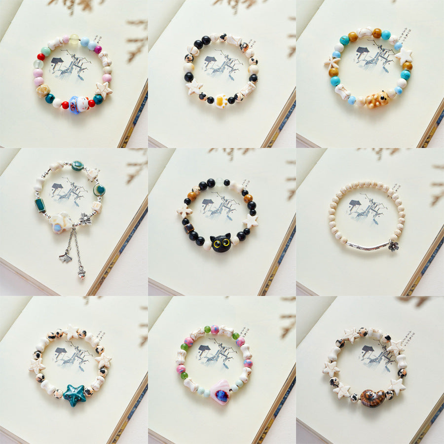 Ethnic Mixed Ceramic Bead Bracelet