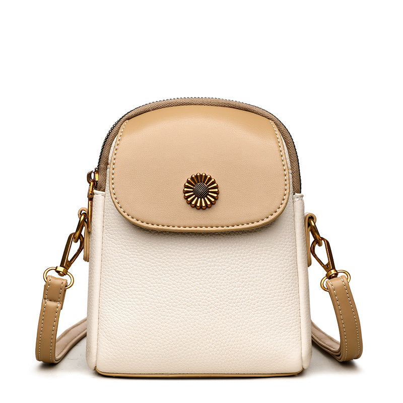 Soft Leather Mobile Phone Crossbody Bag for Women