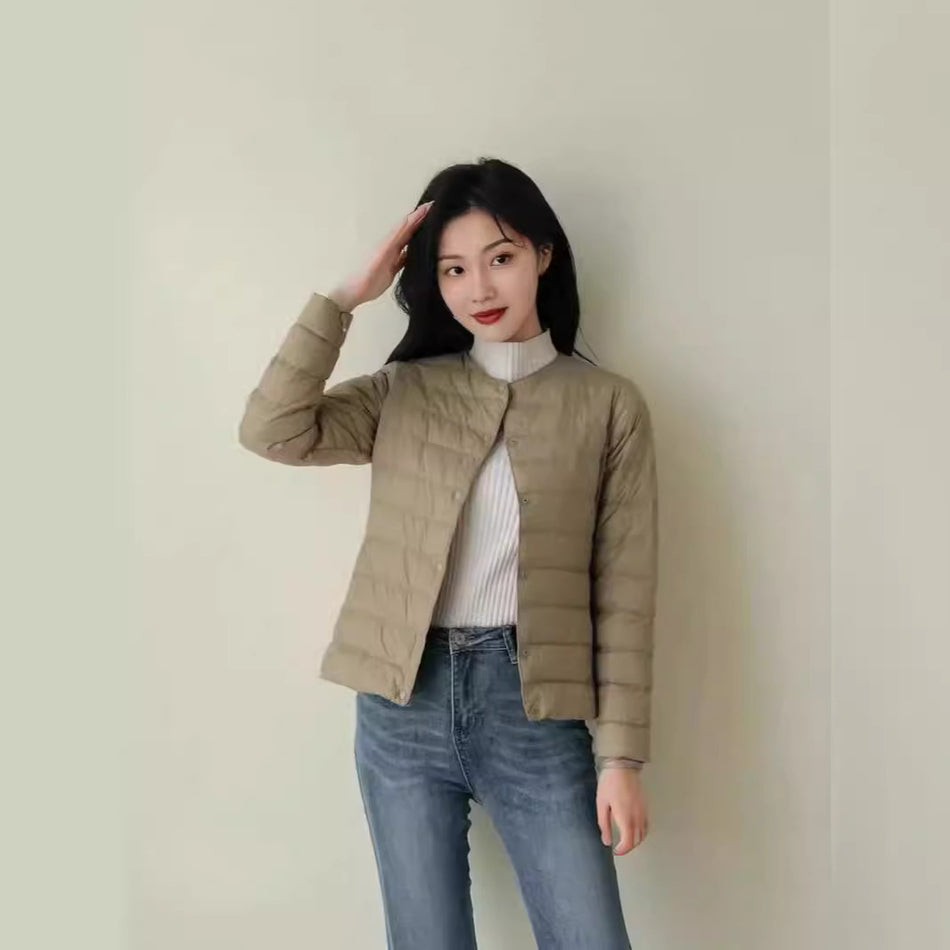 Women’s Thin Lining Single-Breasted Cotton Coat