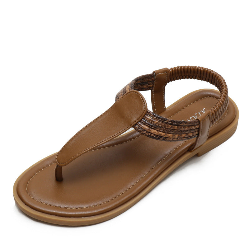 Bohemian Retro Roman Sandals – Ethnic Elegance 2024