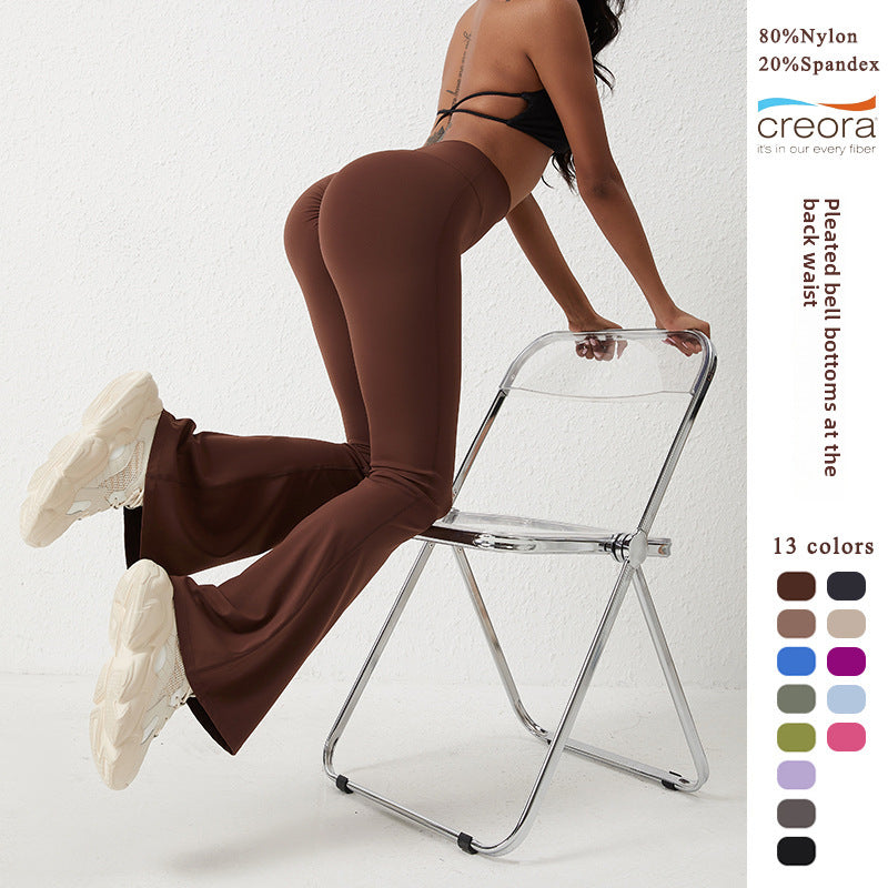 Women's Peach Bell Yoga Pants | High Waist Wide-Leg Fit