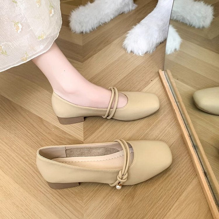 Square Toe Mary Janes – Gentle Flat Autumn Shoes