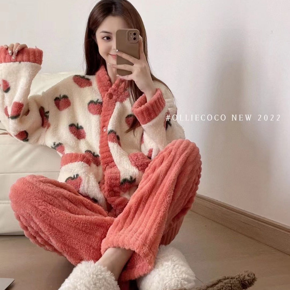 Women’s Coral Velvet Pajamas