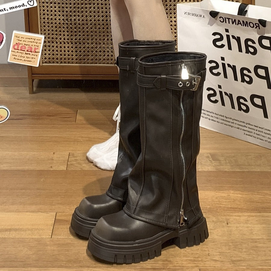 Petite Women’s Platform Knee-High Riding Boots 2025