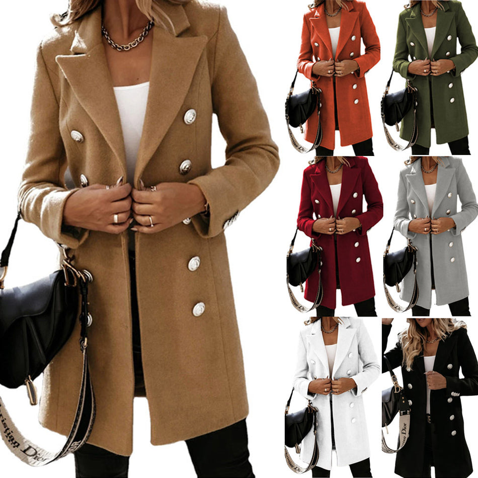 Winter Suit Collar Woolen Coat