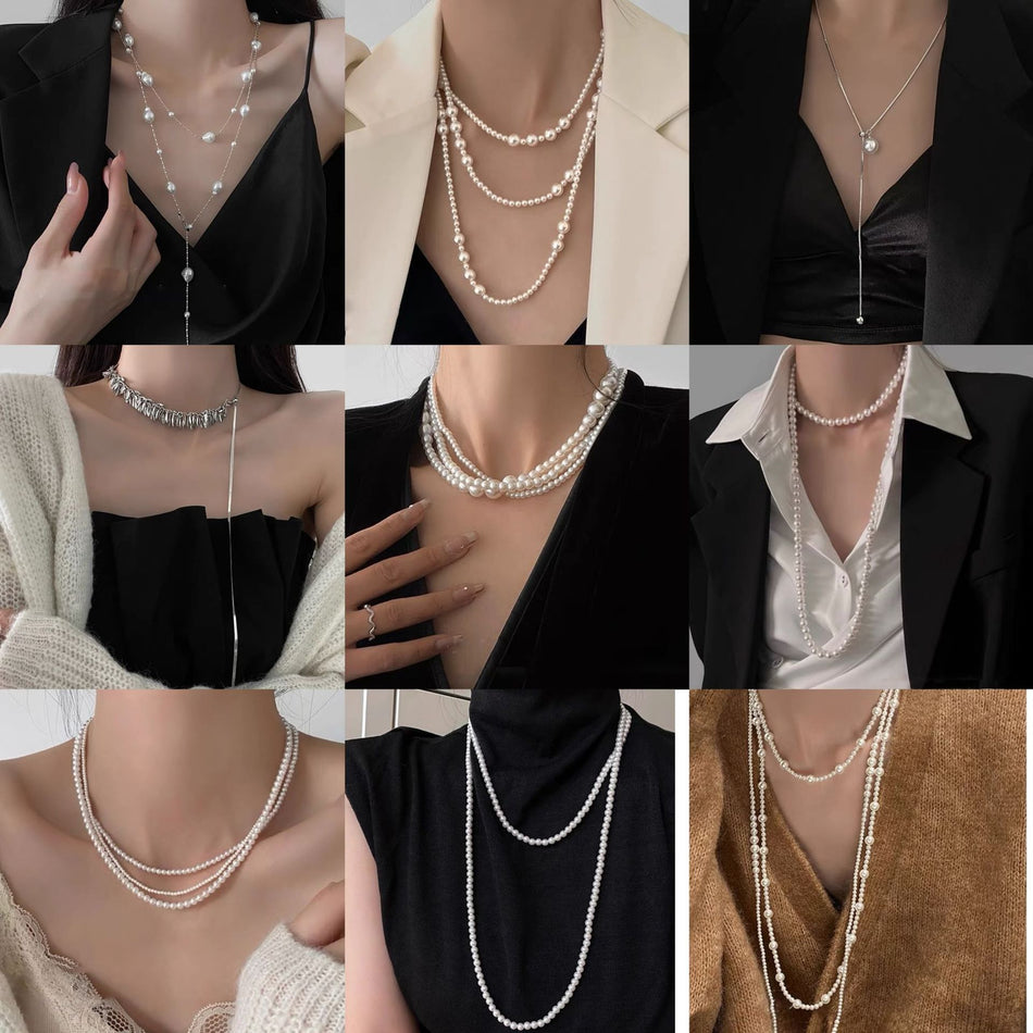 Irregular Long Pearl Necklace – Luxe, French & Minimal