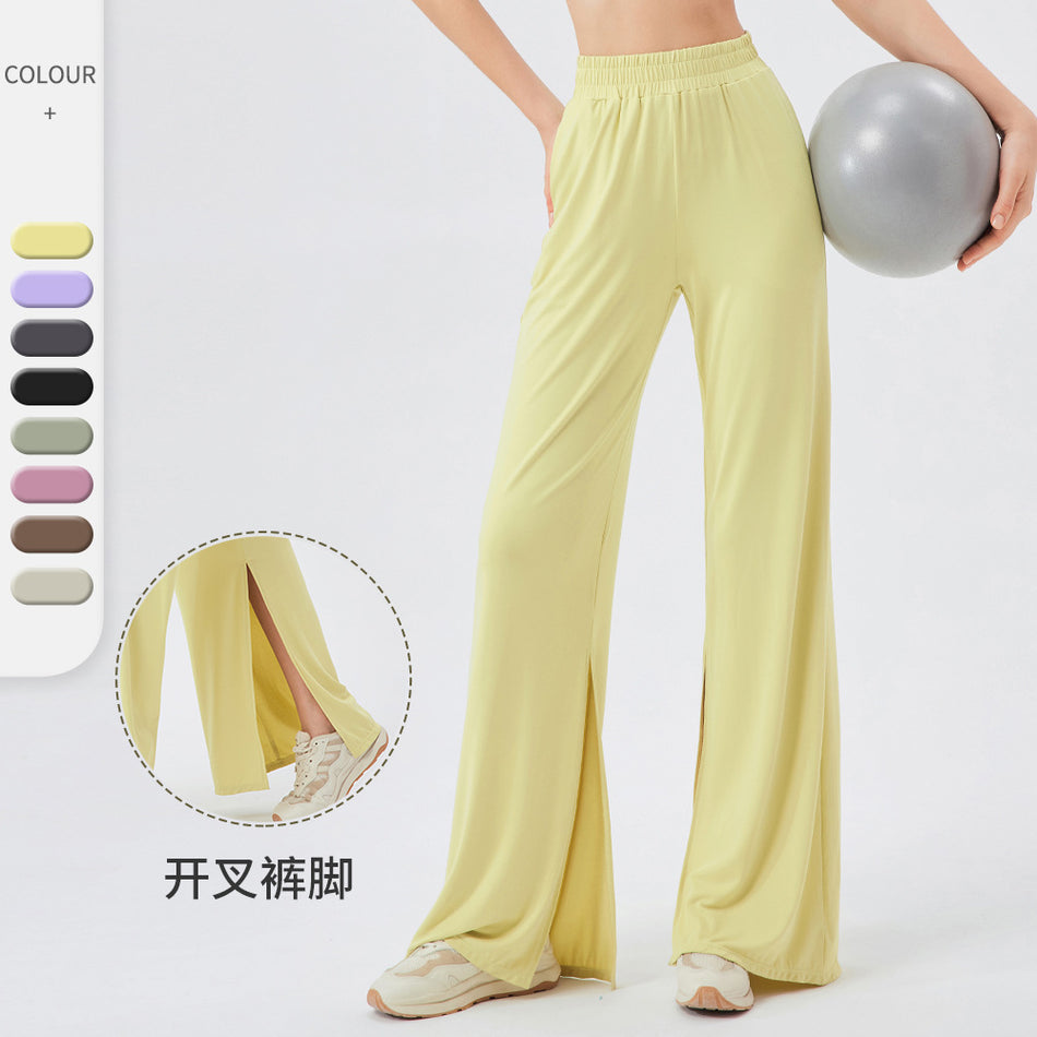 High Waist Split Yoga Pants – Slimming & Breathable