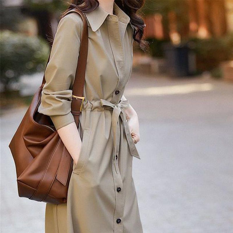 Korean Style Mid-Length Trenchcoat