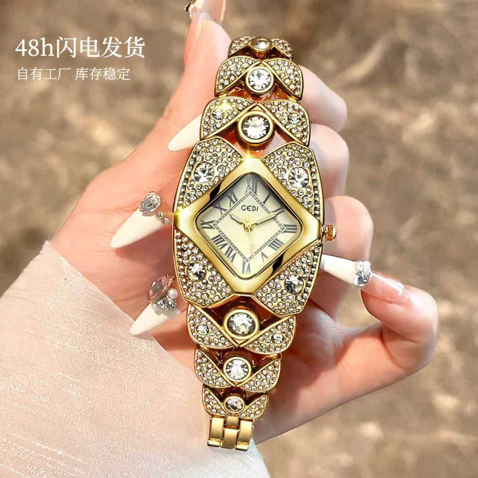 Diamond-Encrusted Starry Sky Bracelet Watch