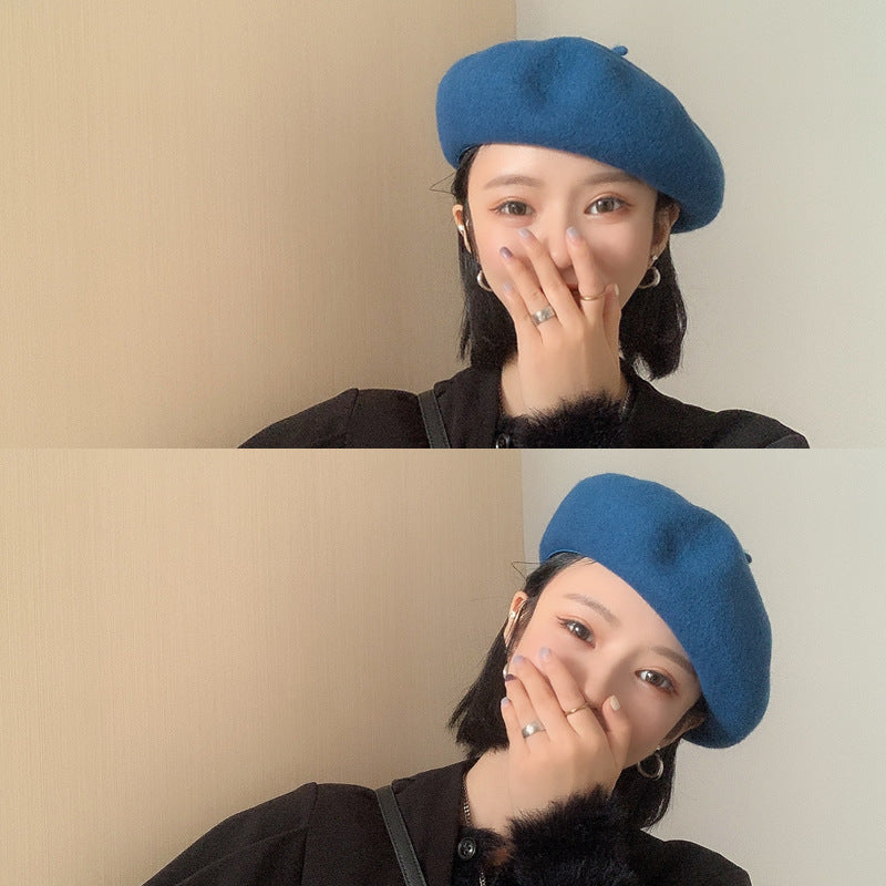 Retro Wool Painter Beret – Korean All-match Hat