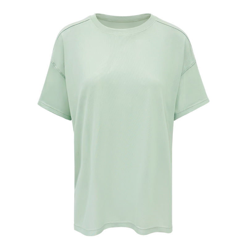 Women’s Mesh Yoga T-Shirt | Loose Fit Pilates Top
