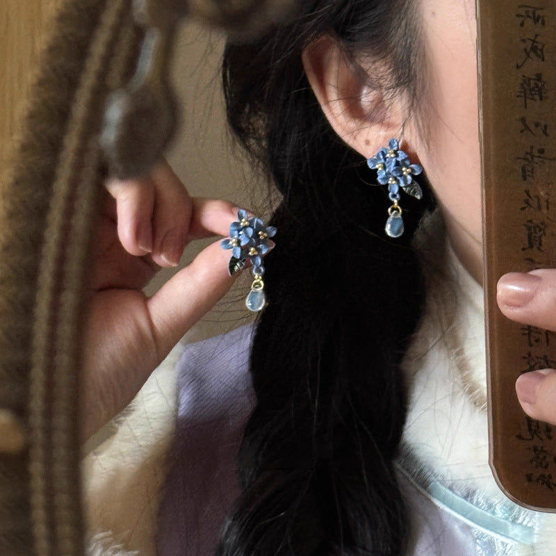 Chinese Cheongsam Style Flower Earrings Women