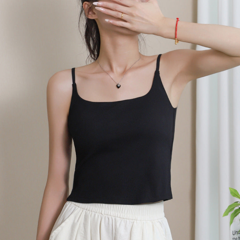 Beautiful Back Lyocell Camisole with Built-in Bra – Slim & Soft