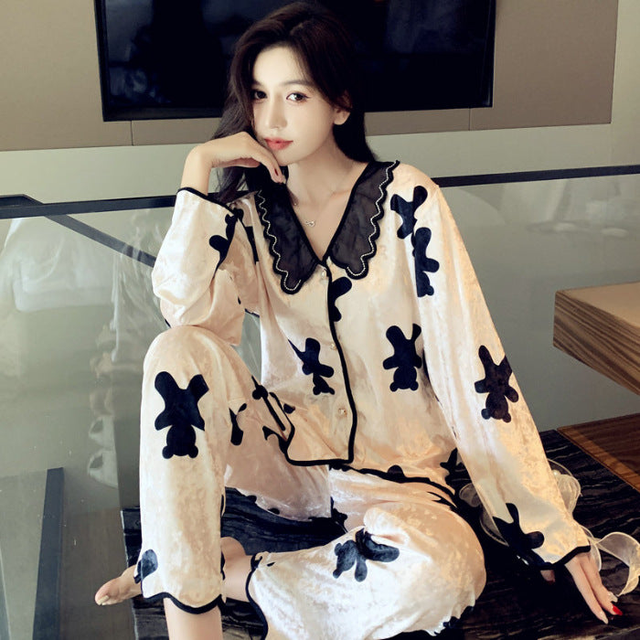 Winter Velvet Pajama Set for Women
