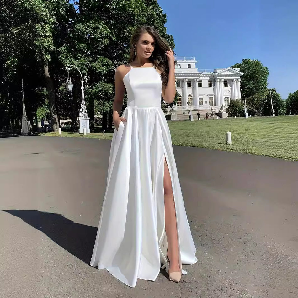 Plus Size Sleeveless Split Sling Dress