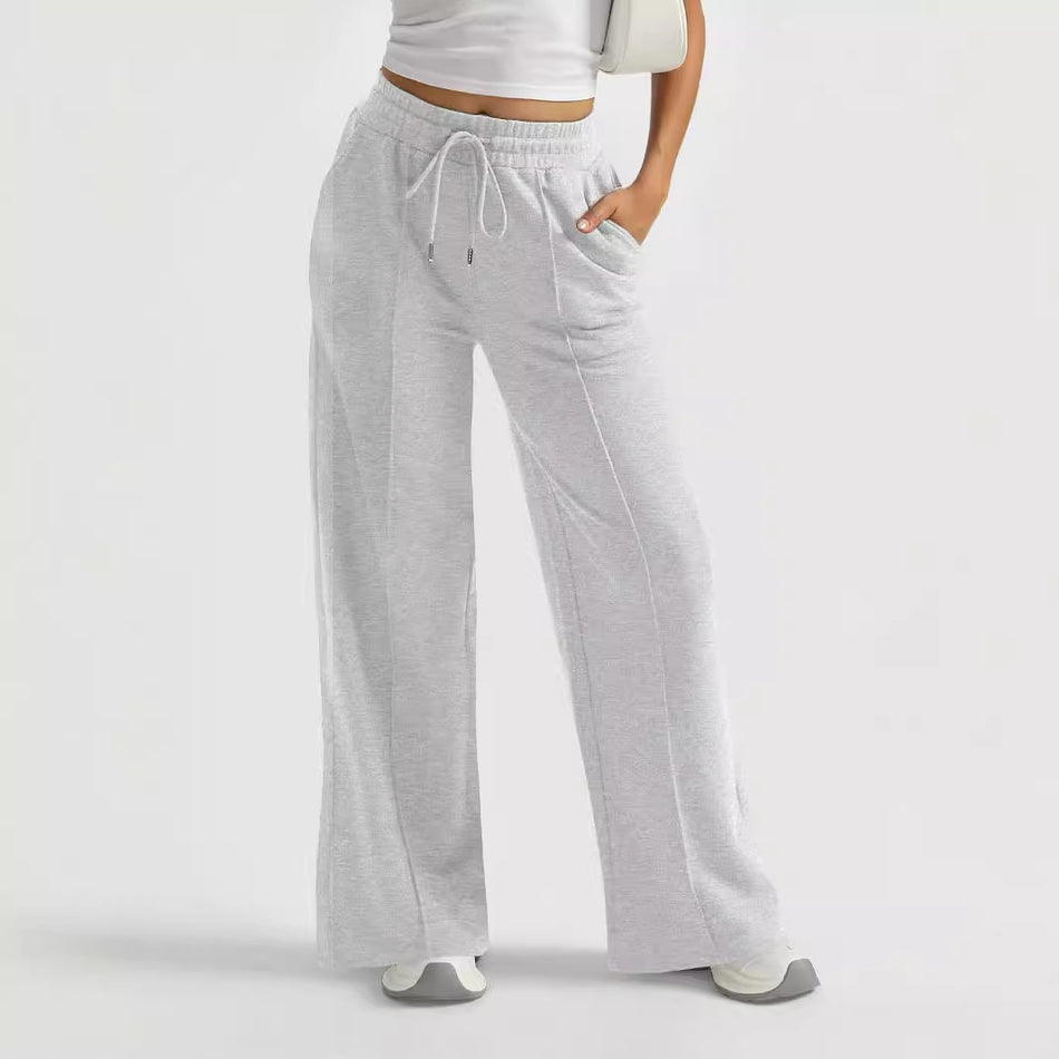 Women’s Wide-Leg Jogger Pants – High Waist Sports Trousers
