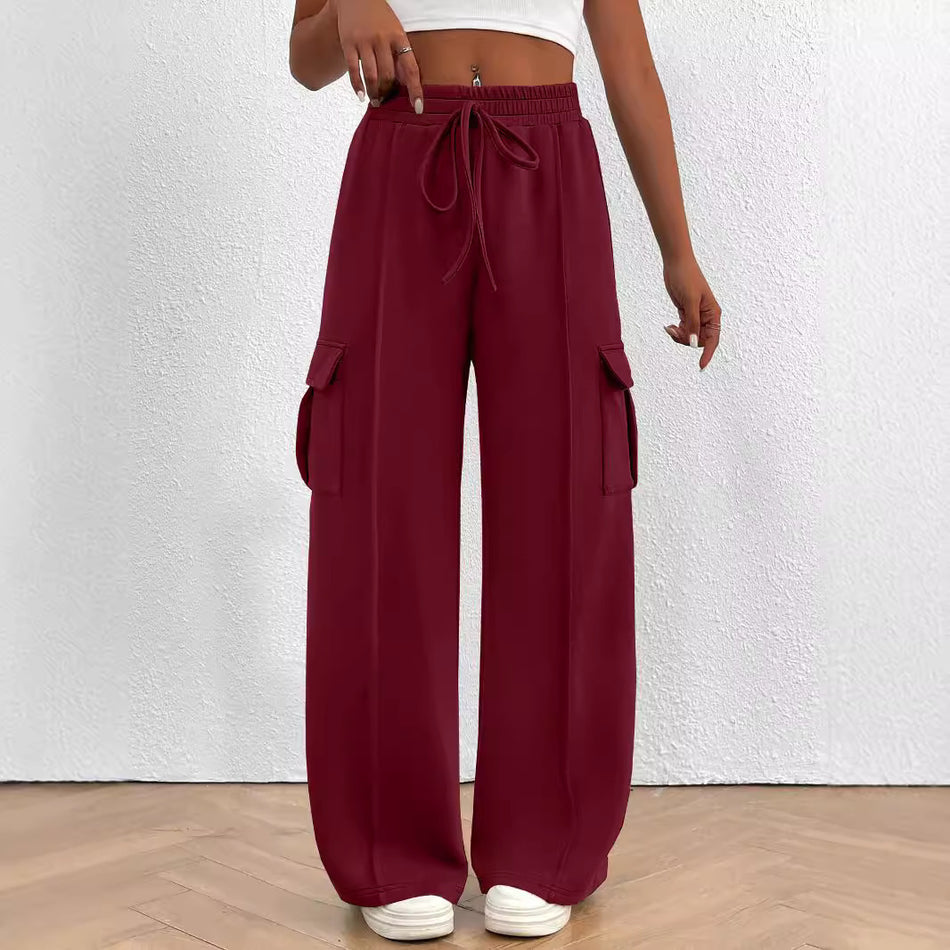Women’s Tiktok Trend Wide-Leg Joggers – Loose Sport Pants