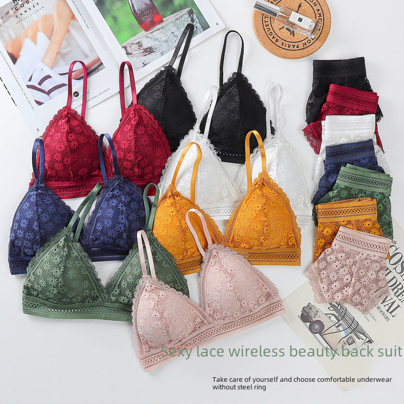 Lace Wireless Bra Set