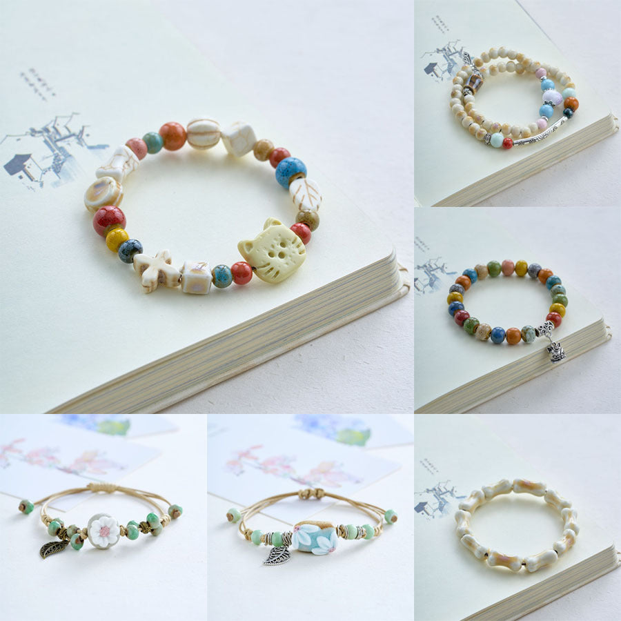 Chinese Ceramic Ethnic Style Bracelet