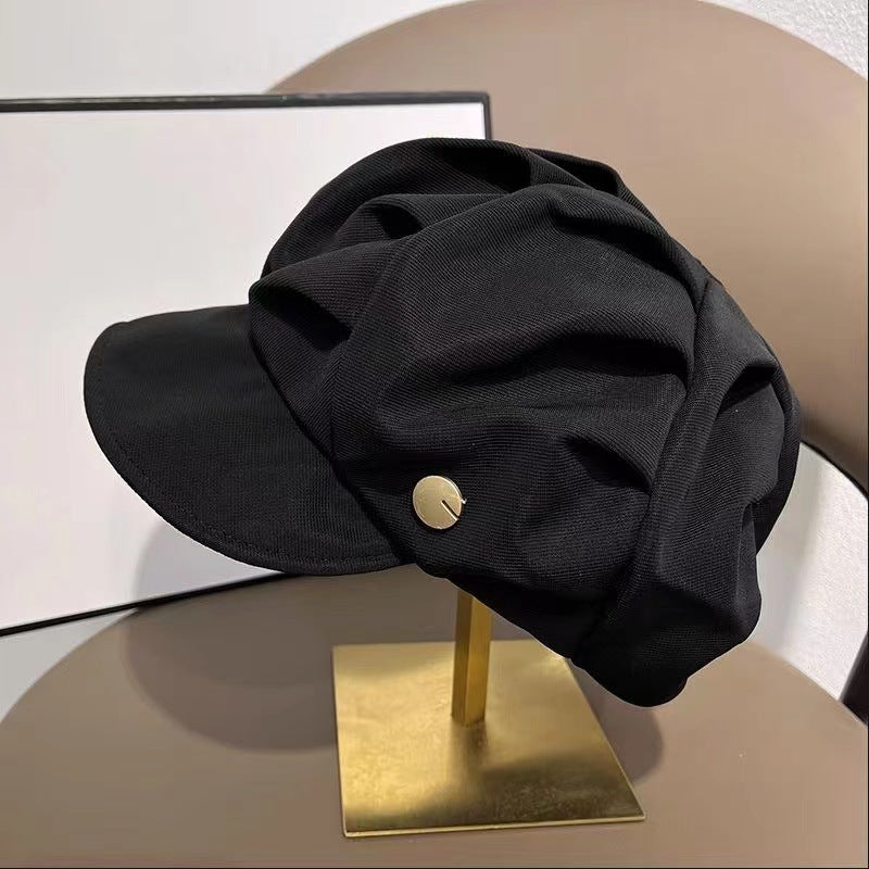 Cloud Beret – Folded Face-Framing Korean Style Octagonal Hat