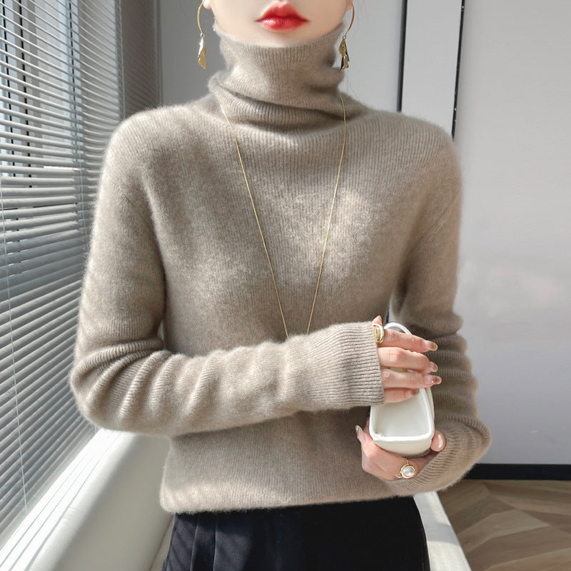 Women’s 2025 High Collar Slim-Fit Sweater – Autumn/Winter