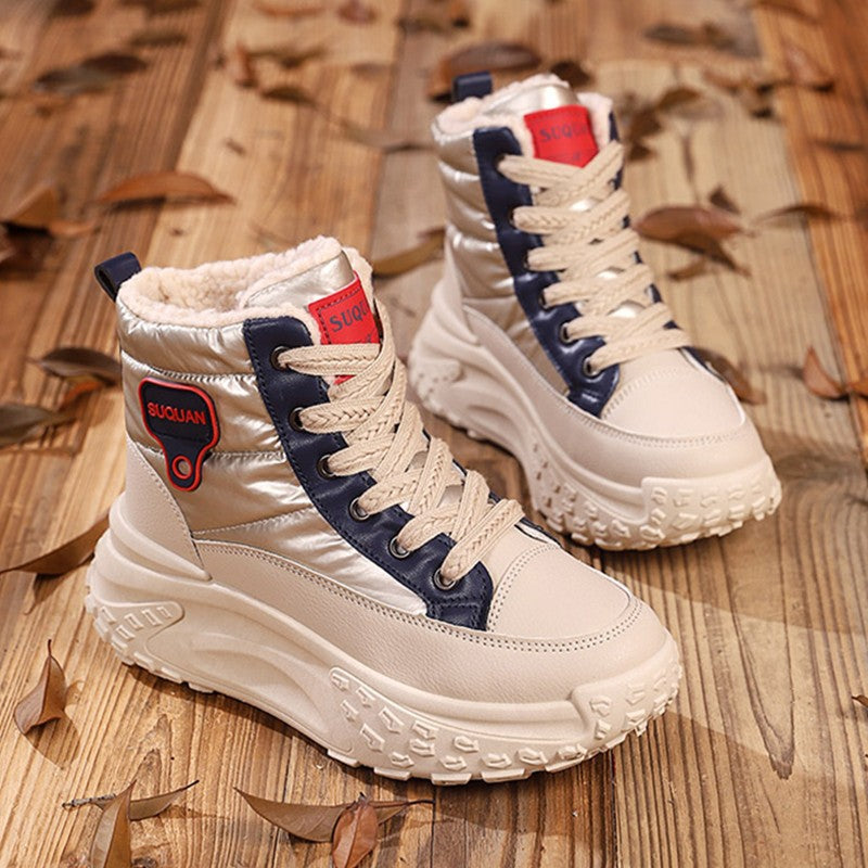 2025 Warm Thick Sole Snow Boots for Women – Fleece