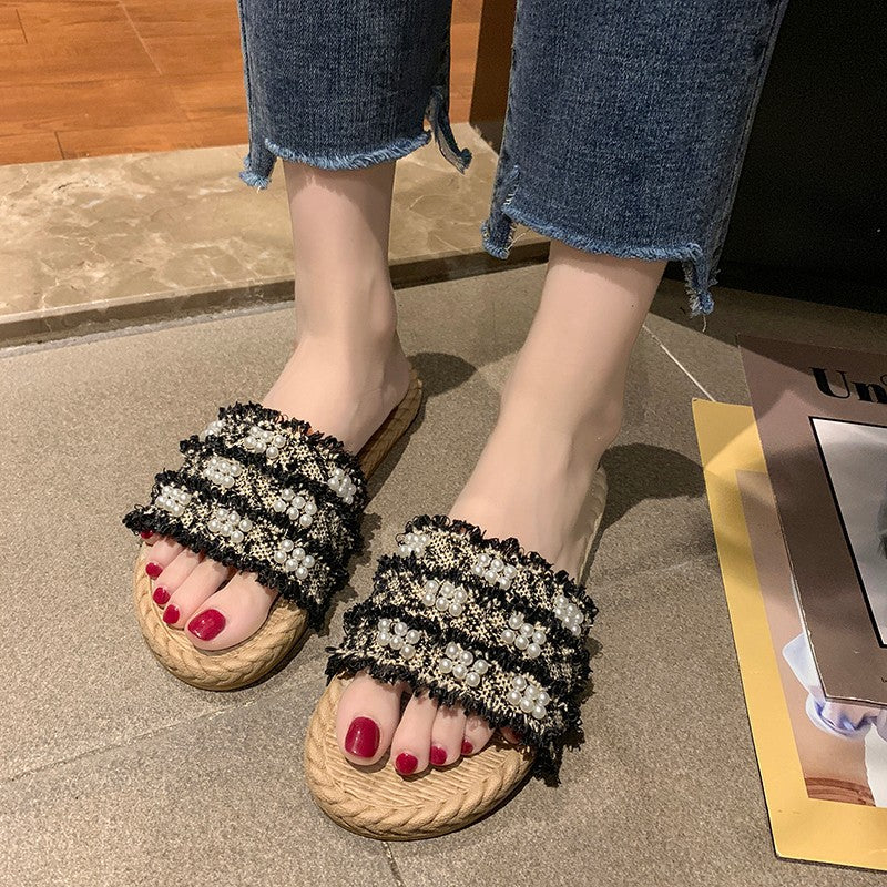 Chanel Style Flat Slippers