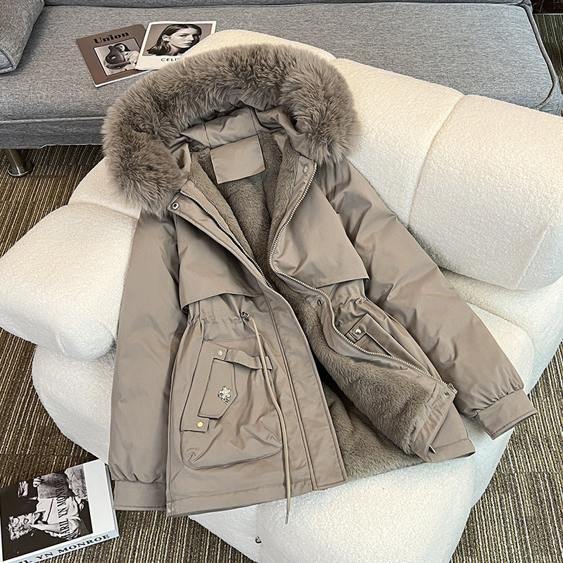 Women’s Korean-Style Medium-Long Cotton Coat