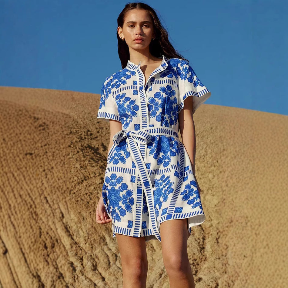 Summer Printed Strap Dress