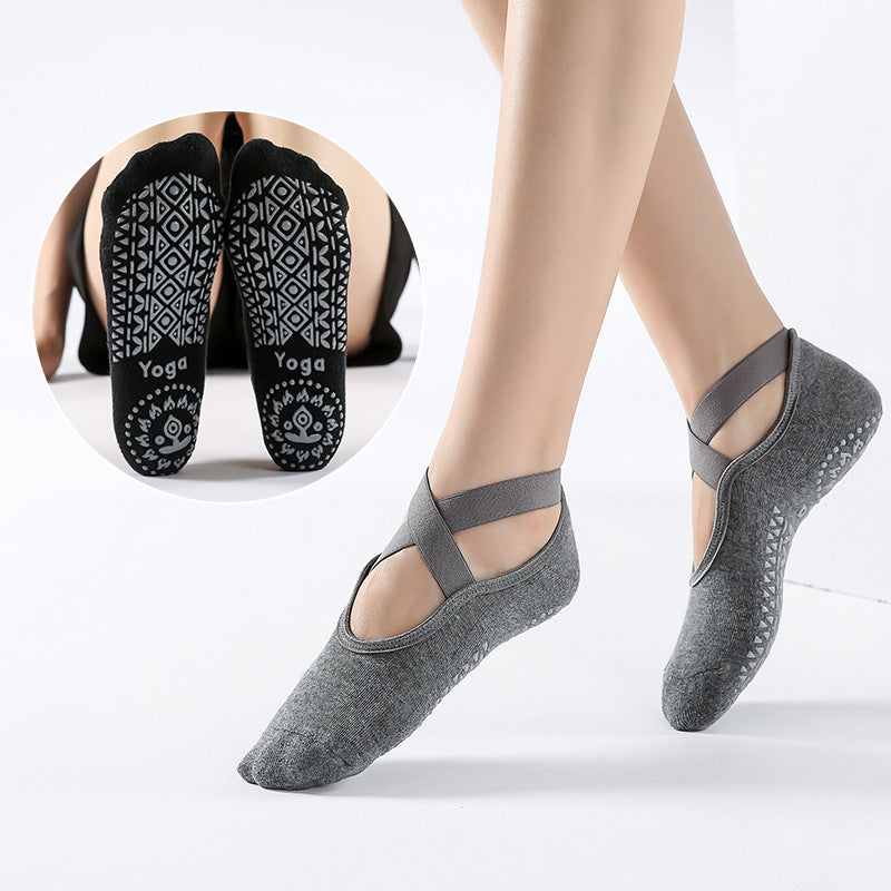Thick Cotton Non-Slip Yoga Socks for Women (Pack of 6)