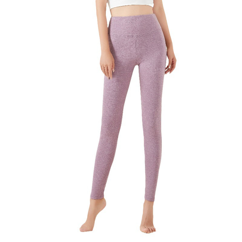 High-Waist Wool Silk Velvet Thermal Leggings