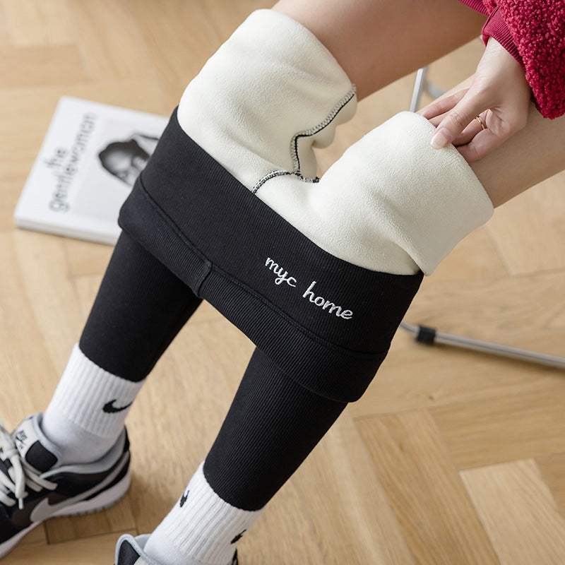 Slim-Fit Velvet Leggings for Women