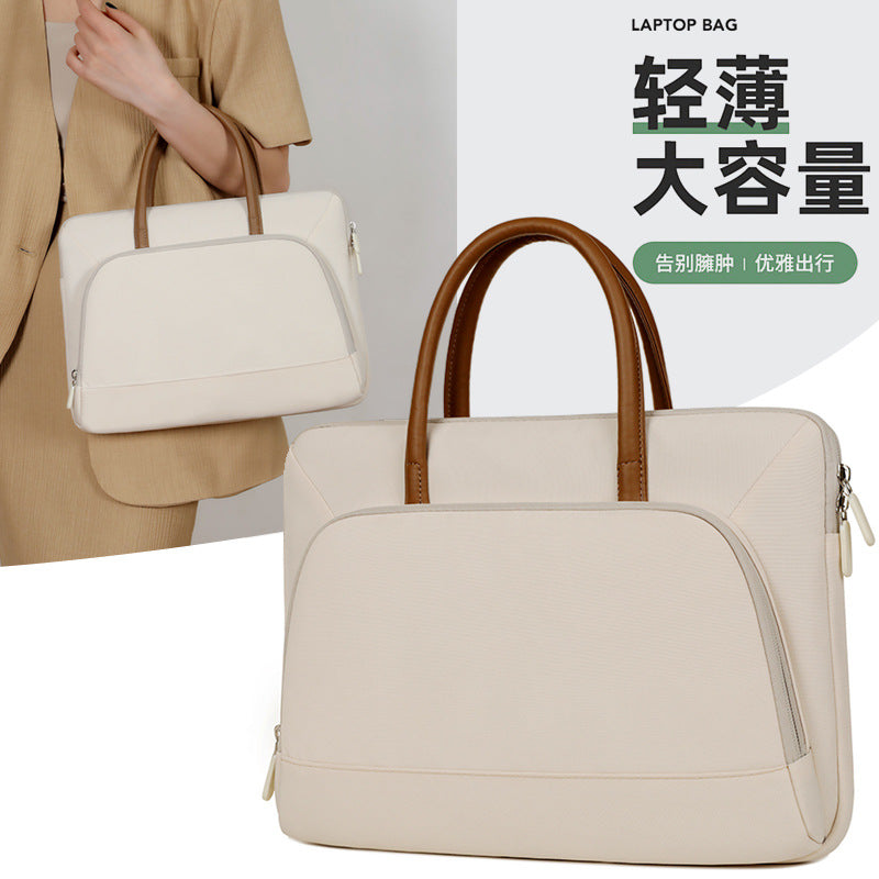 Cross-border fashion simple laptop bag student conference gift laptop bag can be printed logo