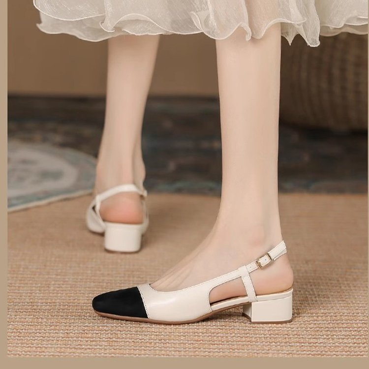 Mid-Heel Open-Toe Sandal