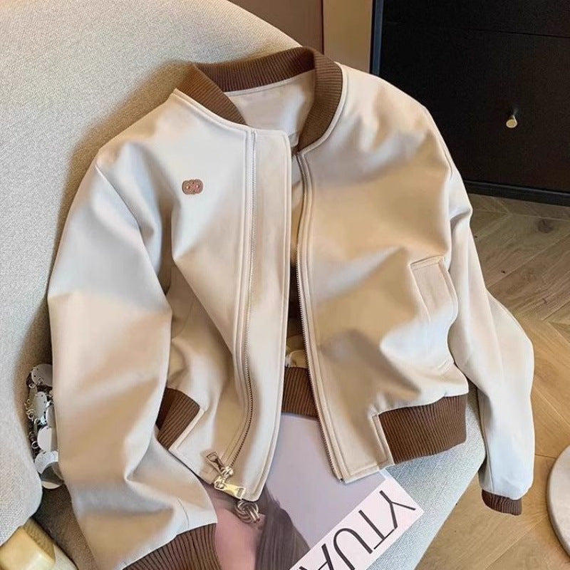 Color Block Street Style Baseball Jacket