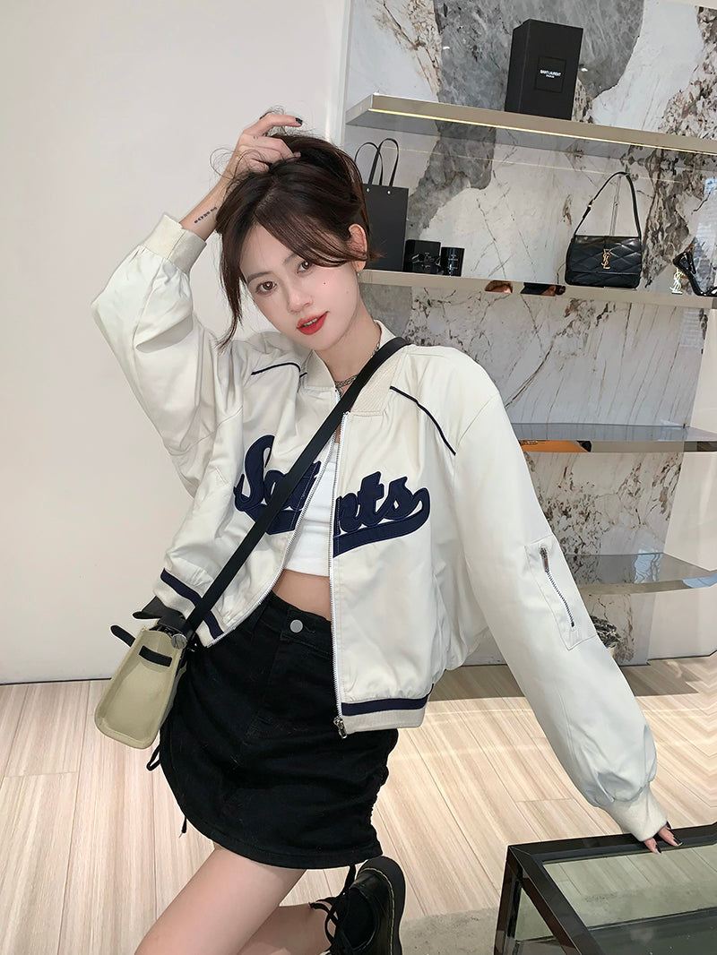Women’s American Casual Baseball Bomber Jacket
