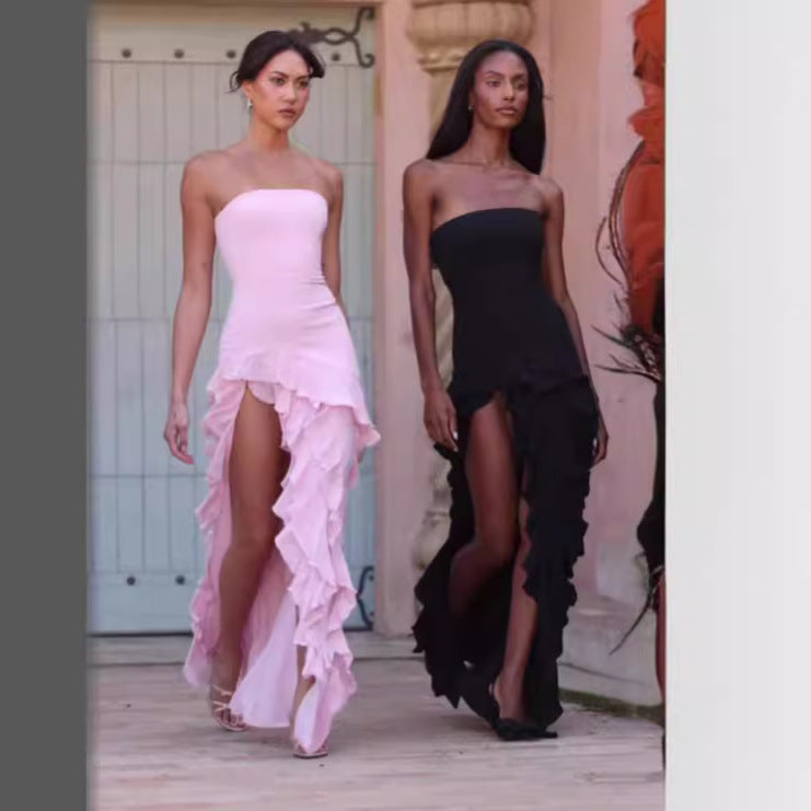 Solid Tube Top Split Dress – Summer Hot Pick