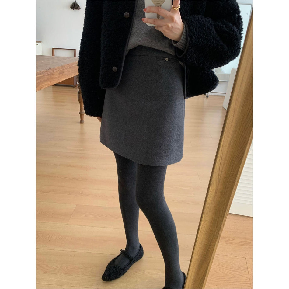 Women’s Woolen A-Line Short Skirt – Autumn Winter 2025
