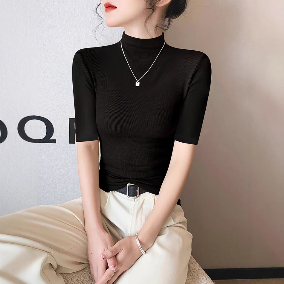 Women’s Modal Half Turtleneck Tee
