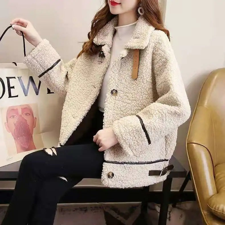Korean-Style Lamb Wool Jacket