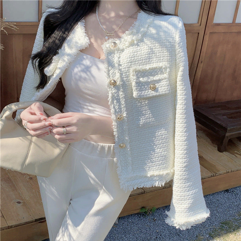 Women’s White Chanel-Style Short Jacket 2025