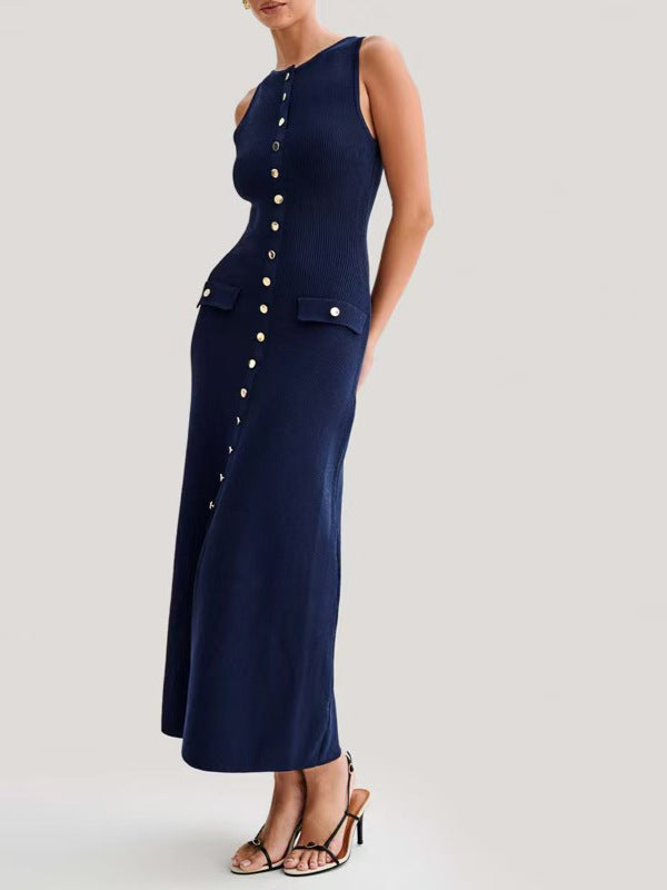 2025 Summer Sleeveless High-Waist Slim Dress