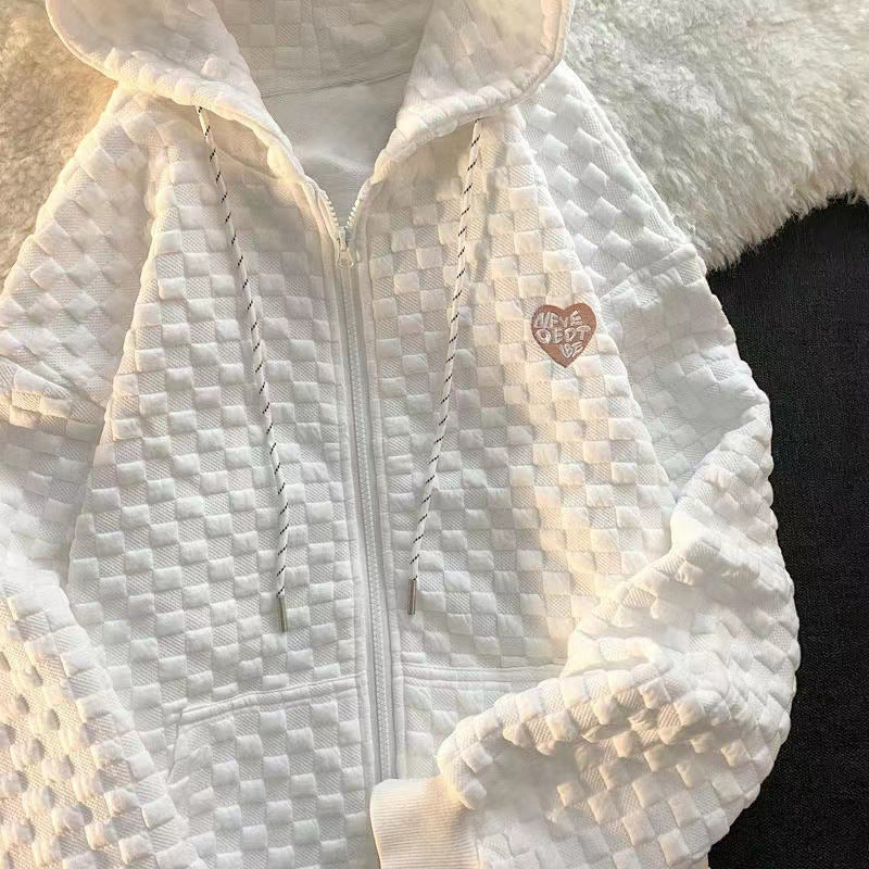 Women’s Hooded Waffle Sweatshirt