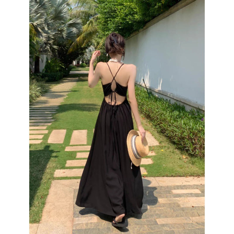 Suspender Backless Dress